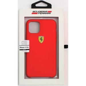 FERRARI 公式ライセンス商品 iPhone 11 Pro シリコンケース レッド ソフト シリコン 背面ケース SILICONE CASE バックカバー カーブランド FESSIHCN58RE air-jの商品画像