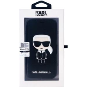 カールラガーフェルド 公式ライセンス商品 iPhone 11 Pro 手帳型ケース ブラック ブランド ぷっくり 立体的 おしゃれ 可愛い KLFLBKSN58FIKPUBK air-jの商品画像