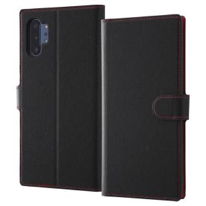 Galaxy Note10+ 手帳型ケース ブラックレッド 収納ポケット ICカードポケット スタンド機能 耐衝撃 Qi充電対応 RT-GN10PTLC1-BRの商品画像