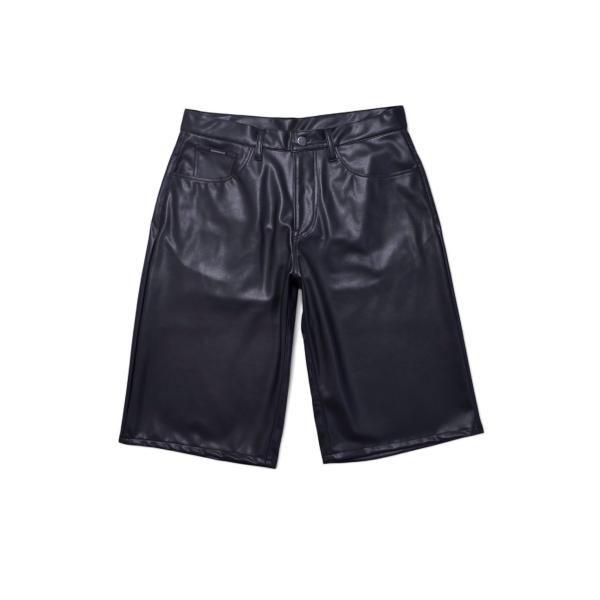 ephemeral エフェメラル SYNTHETIC LEATHER BAGGY SHORT (BL...