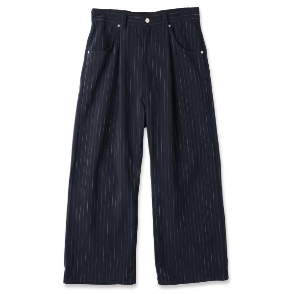 JIEDA ジエダ 26SS STRIPE WIDE ONE TUCK PANTS (BLACK S...
