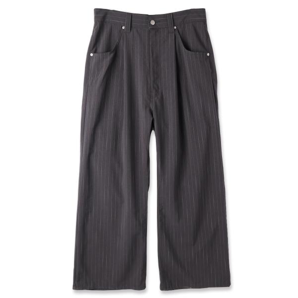JIEDA ジエダ 26SS STRIPE WIDE ONE TUCK PANTS (GRAY ST...