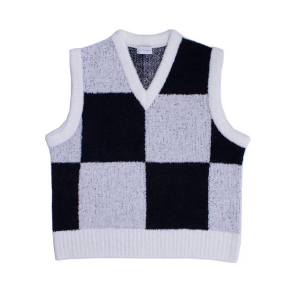 SALE 80%OFF LITTLEBIG リトルビッグ Pattern Knit Vest (WH...