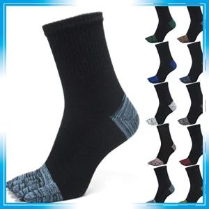 [アスカ] 5本指ソックス 強靭補強 2種類の丈 くるぶし ハーフ丈 メンズ 5本指靴下 五本指 ソックス 靴下 綿 厚手の商品画像