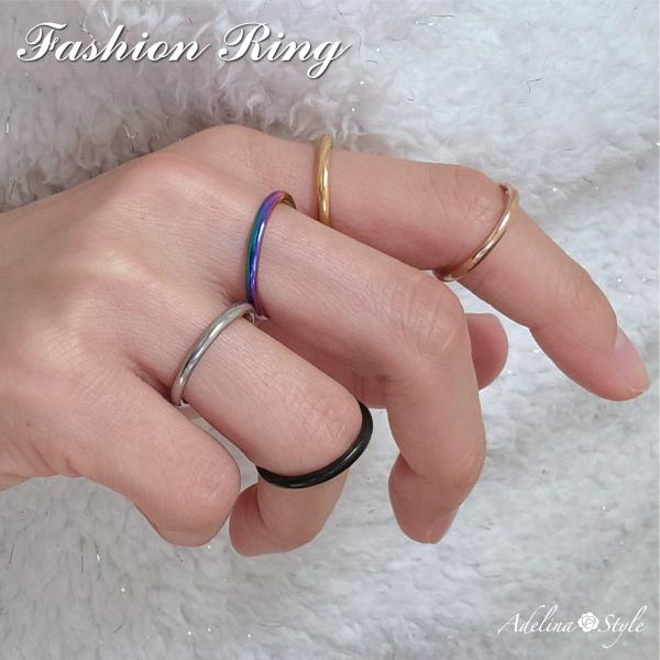 リング 甲丸 幅2mm 指輪 細目リング サージカルステンレス 細身 レディース メンズ 金属アレル...