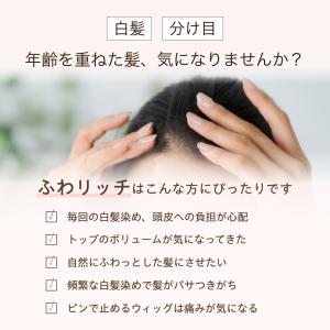 ふわリッチ クリップなし ピンなし 白髪かくし...の詳細画像2