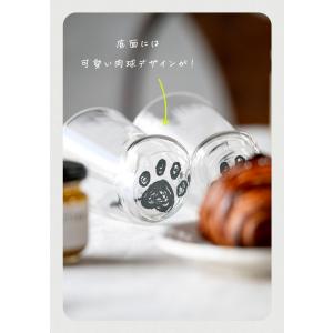 おしゃれ 猫 グラス 足あとグラス 300ml...の詳細画像5