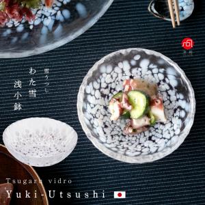 小皿 豆皿 直営店限定 日本製 おしゃれ 【  雪うつし わた雪 浅小鉢 】 ハンドメイド プレゼント ギフト｜アデリア ヤフーショッピング店