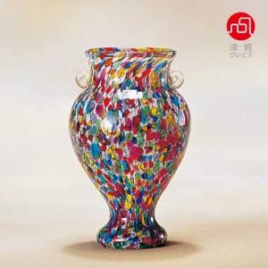 北洋硝子（ガラス） 作家物 作・秋村実 花瓶 津軽びいどろ 中古