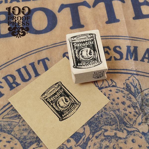 ラバースタンプ 輸入 100Proof Press 杏缶 Paradise Apricots #37...