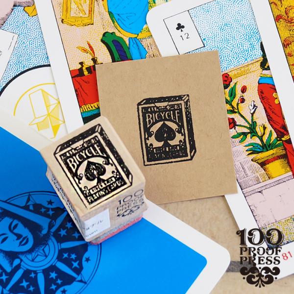 ラバースタンプ 輸入 100Proof Press 1組のトランプカード Deck of Cards...
