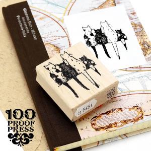 ラバースタンプ キャラクター かわいい ネコ 猫 動物 アンティーク はんこ 100プルーフプレス 100 Proof Press #5654 Cats on the Wall｜adesso-nip