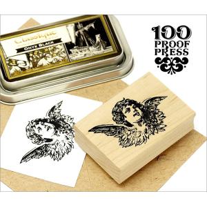 スタンプ 100 Proof Press #716 智天使 Cherub Head アンティーク スタンプ 天使｜adesso-nip