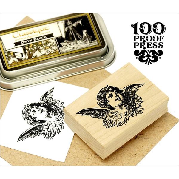 スタンプ 100 Proof Press #716 智天使 Cherub Head アンティーク ス...