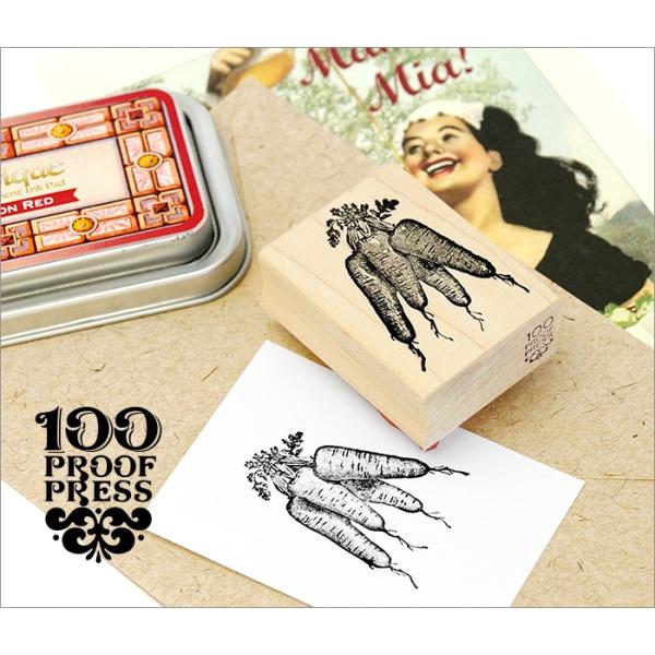 スタンプ 100 Proof Press  #1245 ニンジン Bunch of Carrots ...