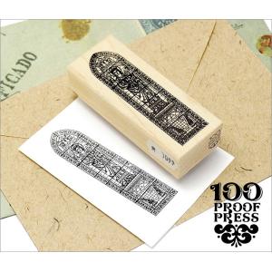 スタンプ 100 Proof Press #3099 ステンドグラス Virgin & Child Window スタンプ ヨーロッパ｜adesso-nip