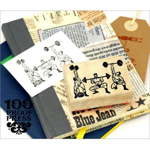 スタンプ 100 Proof Press #5164 ウエイトリフターズ Weight Lifters スタンプ ヨーロッパ｜adesso-nip