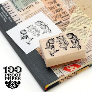 猫 スタンプ 100 Proof Press #2225 Three Cats Dancing スタンプ ネコ｜adesso-nip