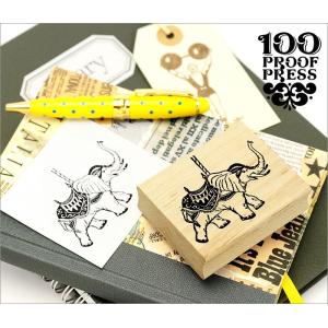 100 Proof Press #1876 回転木馬/ゾウ Carousel Elephant スタンプ  ヴィンテージ｜adesso-nip