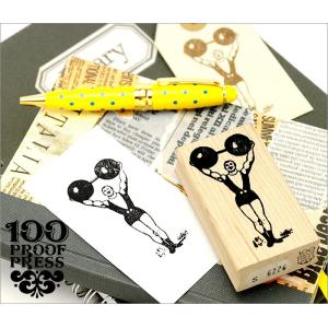 100 Proof Press #6226 ストロングマン Strong Man スタンプ ヴィンテージ｜adesso-nip