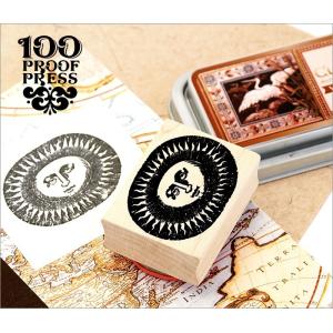 100 Proof Press #4690 中世太陽 楕円 Medieval Sun スタンプ ヴィンテージ｜adesso-nip