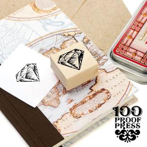 100 Proof Press #4731 ダイヤモンド Brilliant Cut Diamond スタンプ アンティーク｜adesso-nip