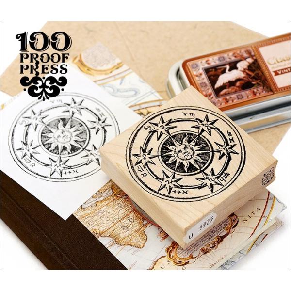 100 Proof Press #5925 太陽の車輪 Sun Wheel スタンプ アンティーク