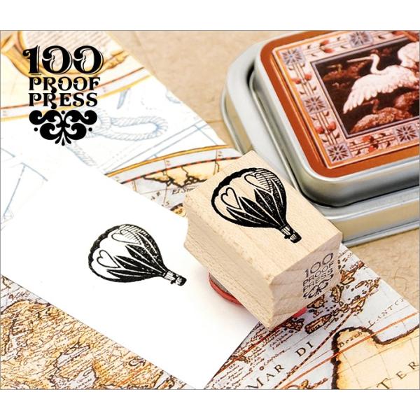 100 Proof Press #856 気球 Tiny Hot Air Balloon スタンプ ...