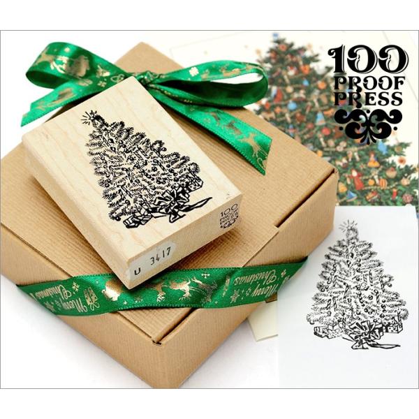 クリスマスツリー スタンプ 100 Proof Press #3417 クリスマスツリー Decor...