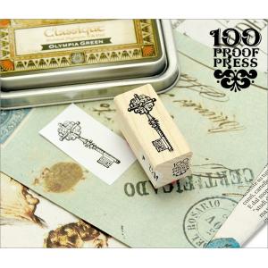 100 Proof Press #2589 スケルトンキー Ornate Cross Skeleton Key スタンプ ヴィンテージ｜adesso-nip