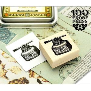 スタンプ 海外 100 Proof Press #6419 事務糊 Office Paste ラバースタンプ アンティーク｜adesso-nip