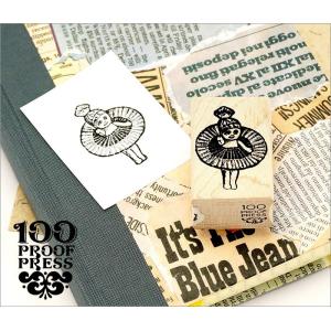 100 Proof Press #1933 ミニドール Tiny Doll Big Skirt スタンプ アンティーク｜adesso-nip