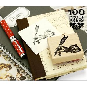 羽ペン 100 Proof Press #3025 Hand Writing WithFeather Quill スタンプ アンティーク｜adesso-nip