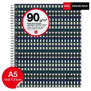 ミケリウス ミケルリウス 文房具 MIQUELRIUS MR DAMIER ダミエ ノート A5 方眼 5mm｜adesso-nip