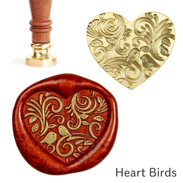 シーリングスタンプ ヘッド ＜ Heart Birds ＞ ハート型 変形 鳥 adesso 交換用...