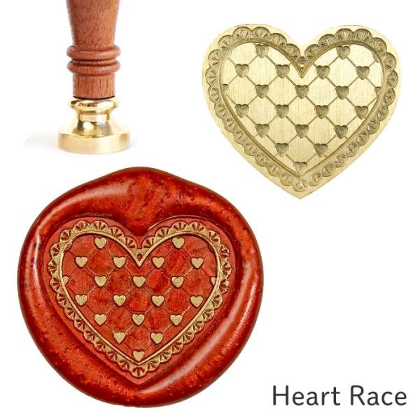 シーリングスタンプ ヘッド ＜ Heart Race ＞ ハート型 変形  adesso 交換用 ス...