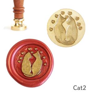 シーリングスタンプ ヘッド ＜ Cat2 ＞ 単品 替えスタンプ 【Prodused by adesso】 交換用 付け替え 封蝋 ネコ 猫｜adesso-nip