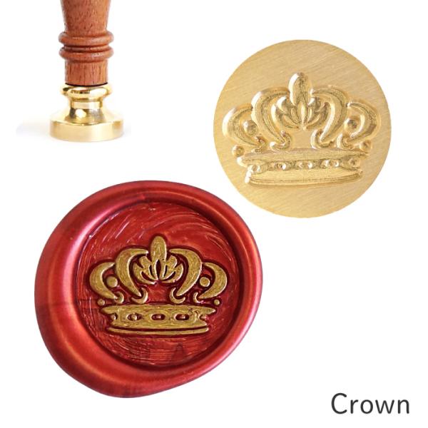 シーリングスタンプ ヘッド ＜ Crown ＞ 単品 替えスタンプ 【Prodused by ade...