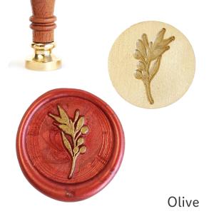 シーリングスタンプ ヘッド ＜ Olive ＞ 単品 替えスタンプ 【Prodused by adesso】 交換用 付け替え 封蝋 オリーブ｜adesso-nip