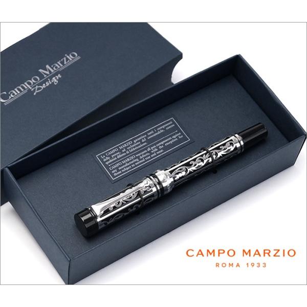 ボールペン  ローラーボールペン シルバー 水性インク 筆記具 万年筆 カンポマルツィオ CAMPO...