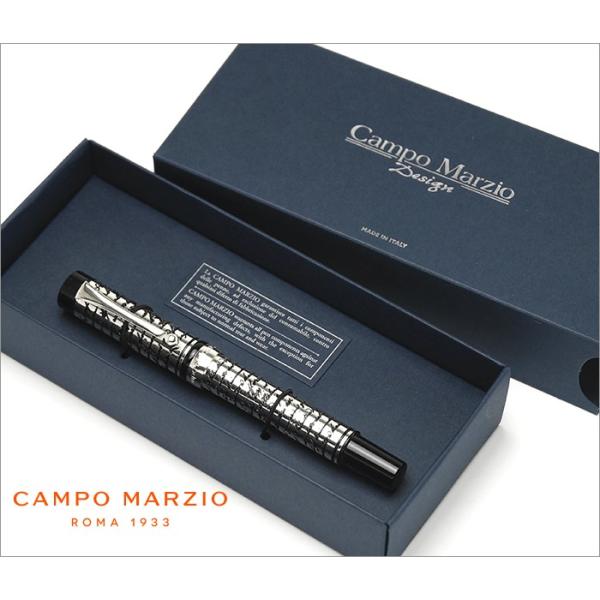 ボールペン ローラーボールペン 筆記具 万年筆 シルバー 水性インク カンポマルツィオ CAMPO ...