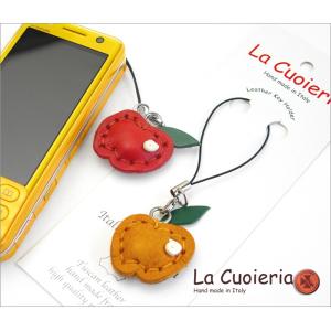 ストラップ リンゴ アップル かわいい イタリア製 本革 レザー ラ クオイエリア La Cuoieria｜adesso-nip