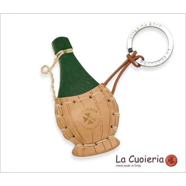 キーホルダー ワイン 本革 ラ クオイエリア La Cuoieria レザーキーホルダー P351