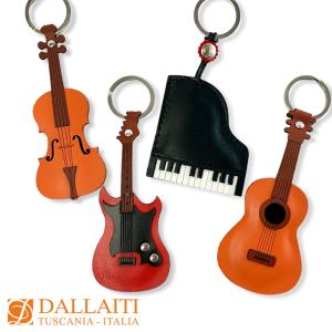 レザーキーホルダー 本革 楽器 イタリア製 DALLAITI｜adesso-nip