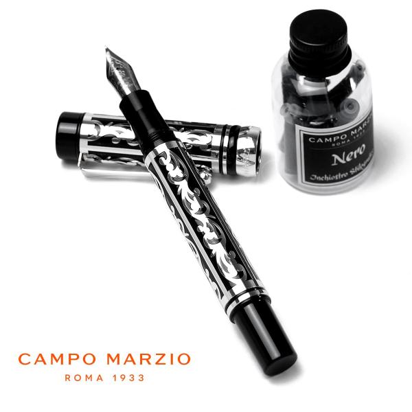 万年筆 カンポマルツィオ CAMPO MARZIO FILIGREE DINERS 万年筆 シルバー...
