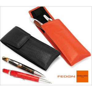 ペンケース レザー 2本 イタリア製 ジョルジオフェドン GIORGIO FEDON｜adesso-nip