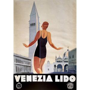 ポスター イタリア リド島 アート おしゃれ ヴィンテージ  I.F.I ポスター 50×70 VENEZIA LIDO CR115 インテリア