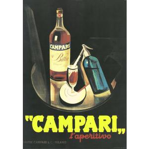 ポスター イタリアアート  I.F.I  ラッピングペーパー 50×70 カンパリ CAMPARI CR018｜adesso-nip