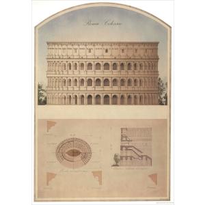 ポスター イタリア コロッセオ I.F.I ポスター 50×70 COLOSSEO CR081 インテリア｜adesso-nip