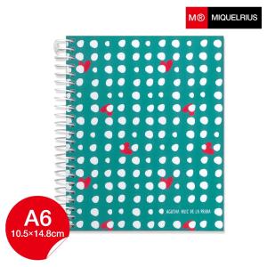 ノート 方眼 ミケルリウス MIQUELRIUS Agatha Ruiz De La Prada ノート Raining Heartsノート A6 方眼｜adesso-nip